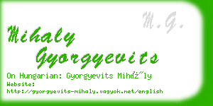 mihaly gyorgyevits business card